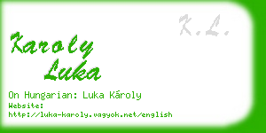 karoly luka business card